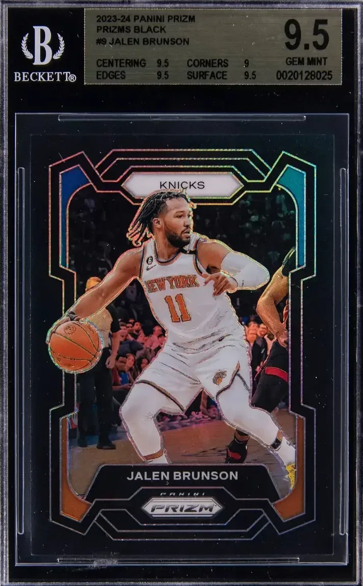 2023-24 Panini Prizm Black Prizm #9 Jalen Brunson (#1/1) - BGS 9.5