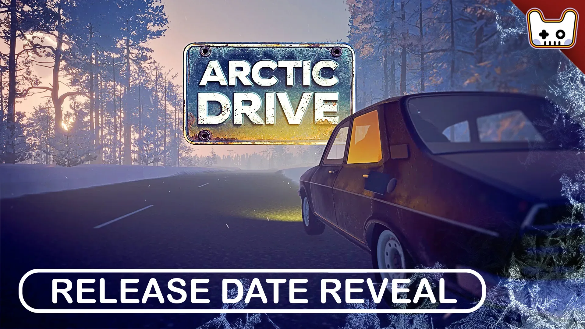 Arctic Drive vehicle travelling through a procedurally generated Arctic wilderness