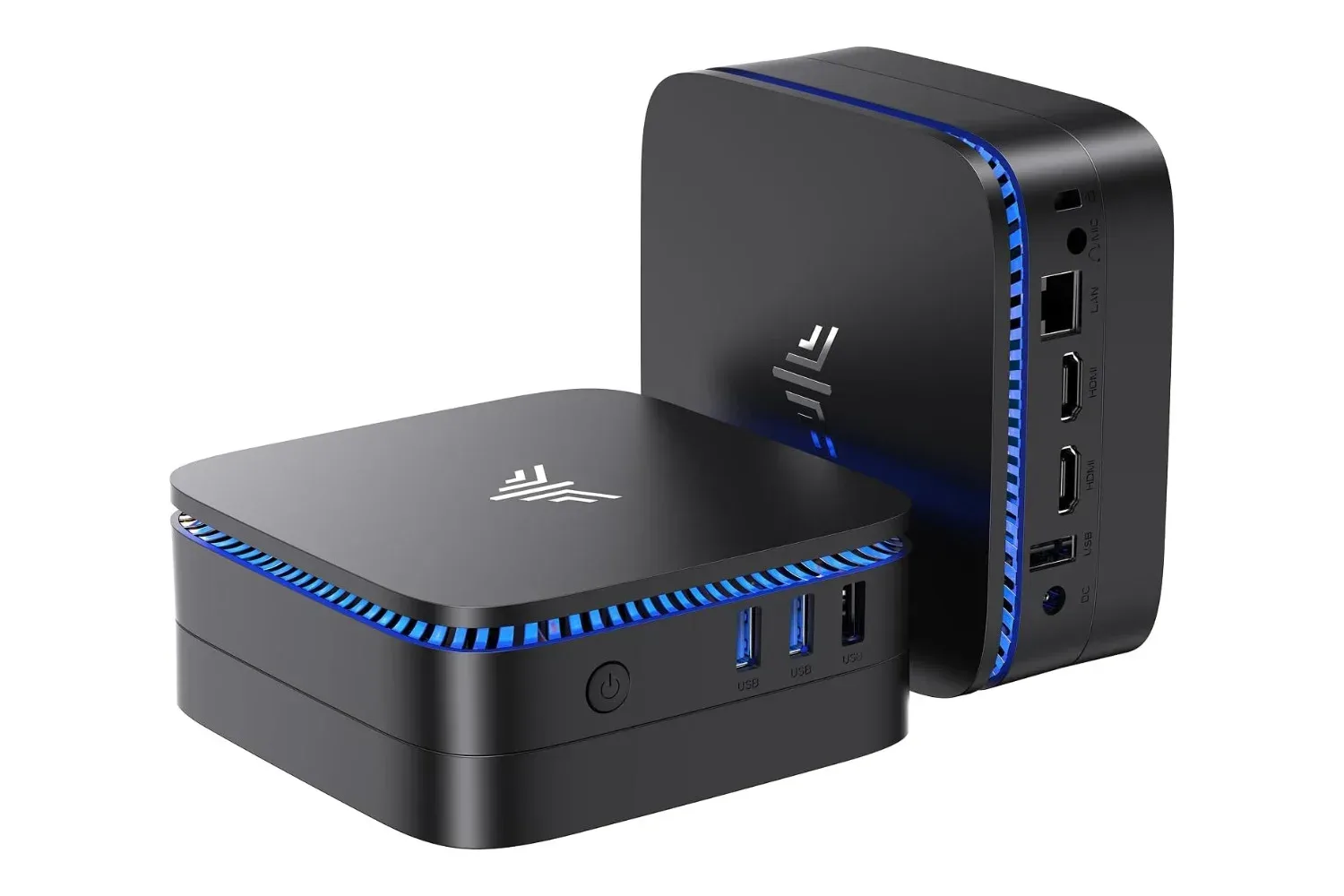 KAMRUI Mini PC N5030 compact Windows desktop beside a monitor