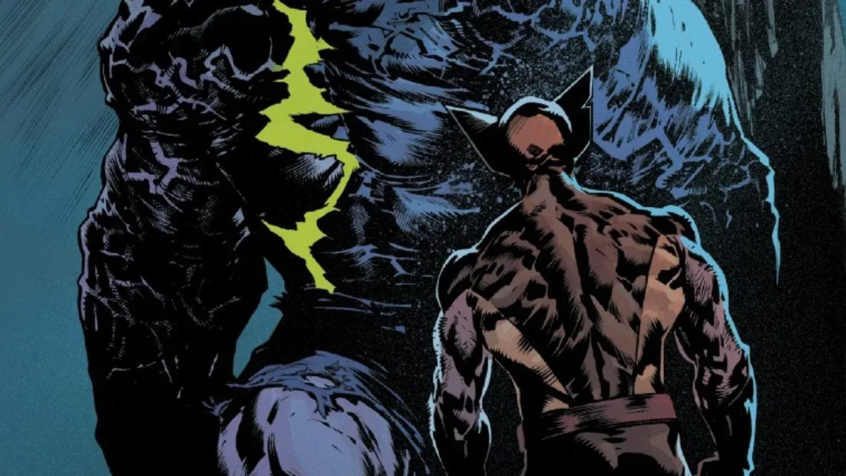 Wolverine confronts the Infernal Hulk in a horror-themed Marvel Comics scene