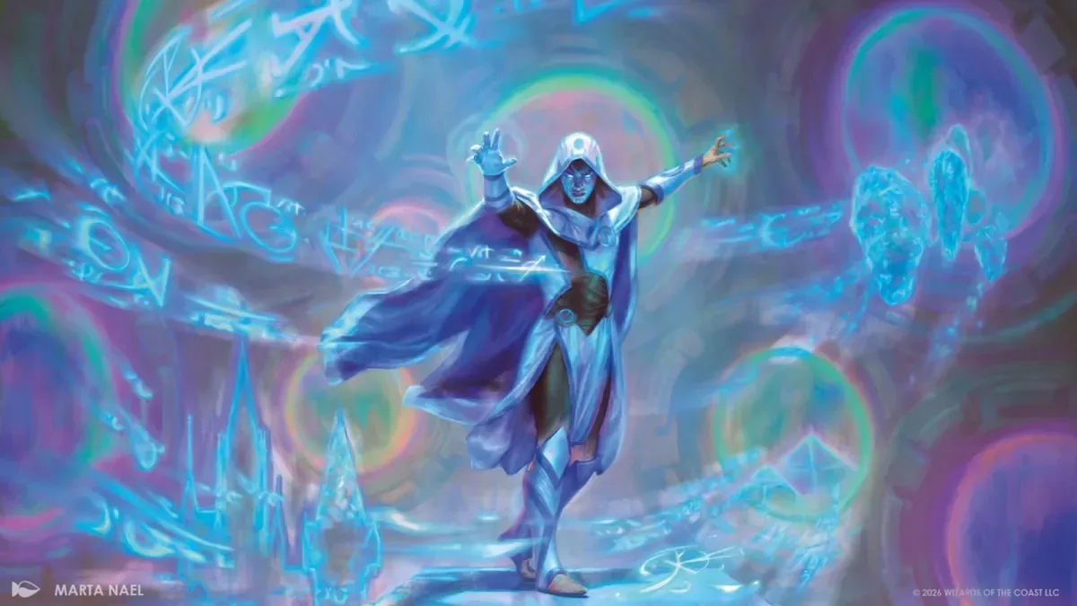 Magic: The Gathering Reality Fracture cards featuring Jace Beleren’s Echoverse theme