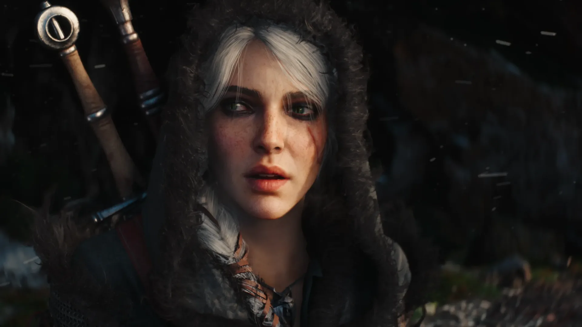 The Witcher 4 logo against a dark fantasy landscape