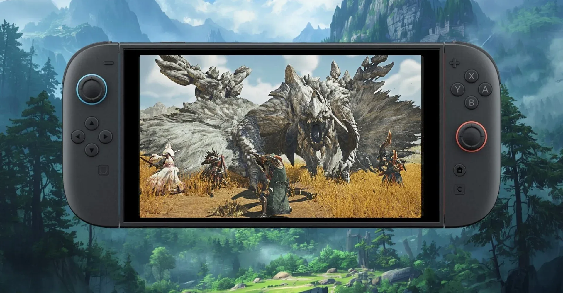 Monster Hunter Wilds action scene representing the game’s Switch 2 optimization effort