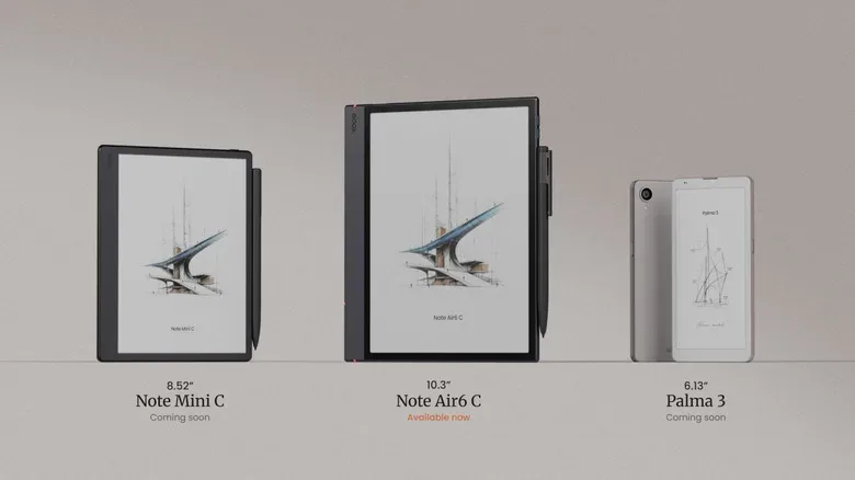 Boox Note Air6 C color E Ink tablet with keyboard cover