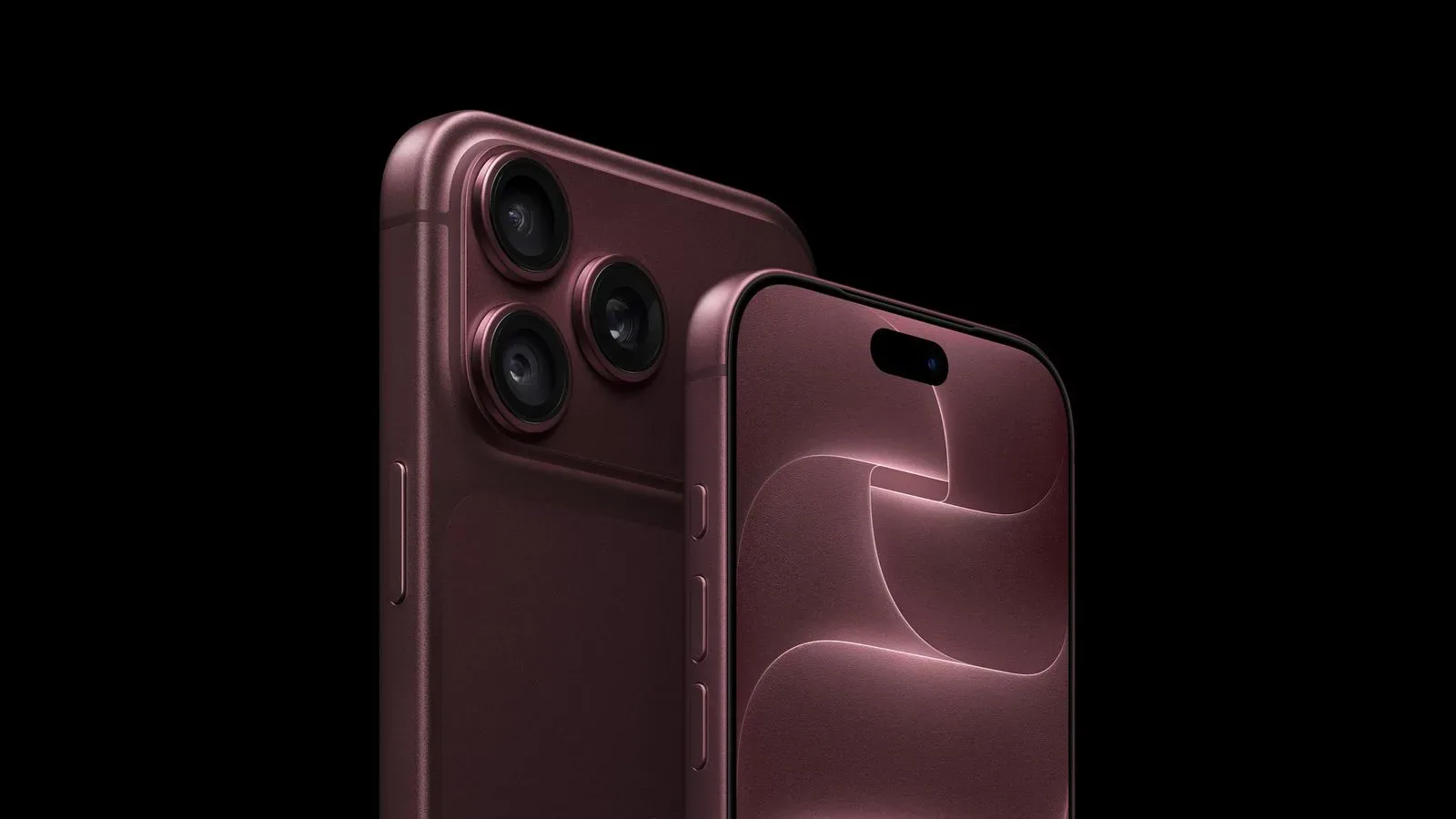 An iPhone 18 Pro held upright with the earpiece speaker visible at the top of the display