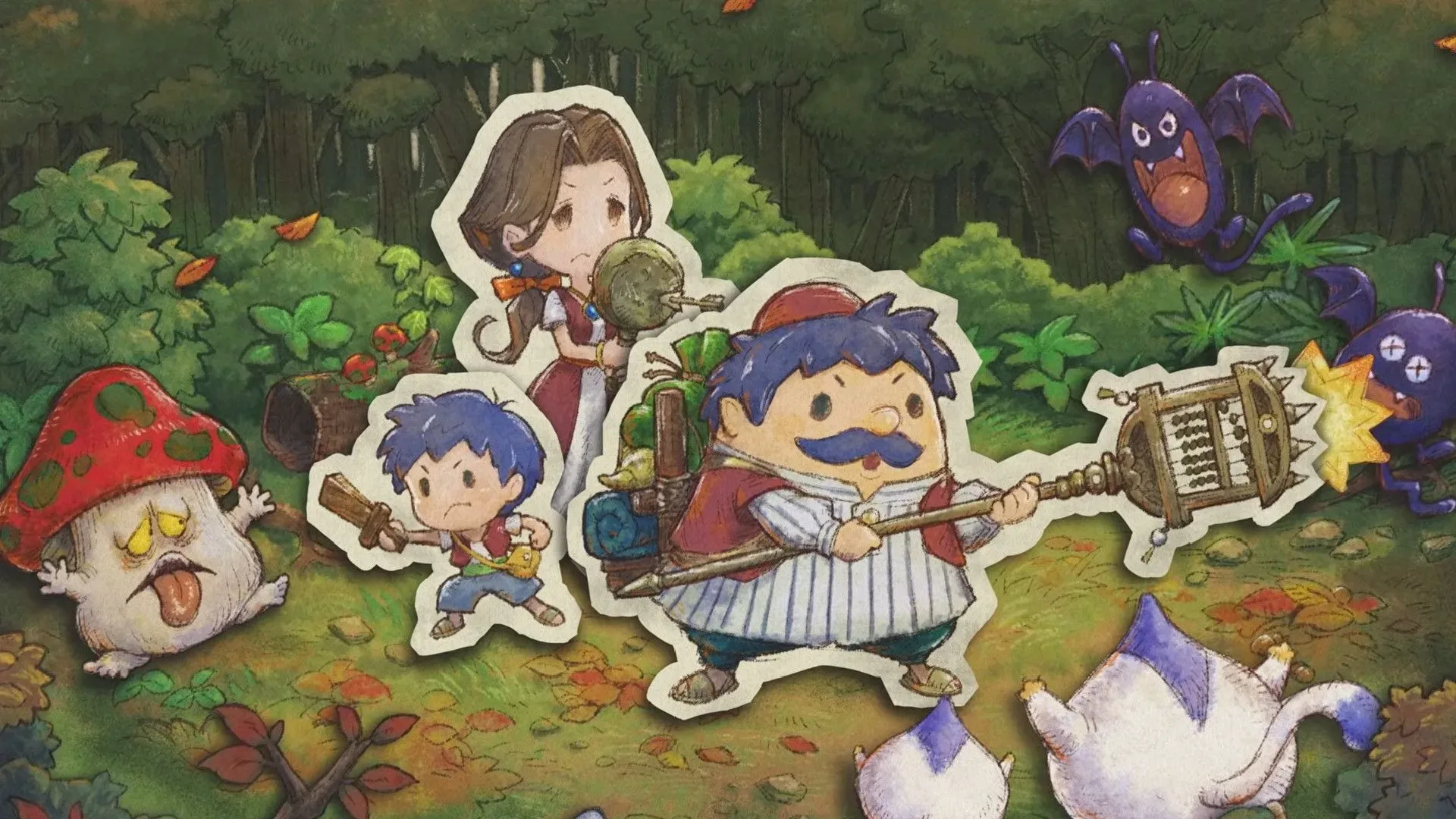 Torneko explores a turn-based dungeon in Dragon Quest Heroes: Torneko’s Mystery Dungeon Classic HD