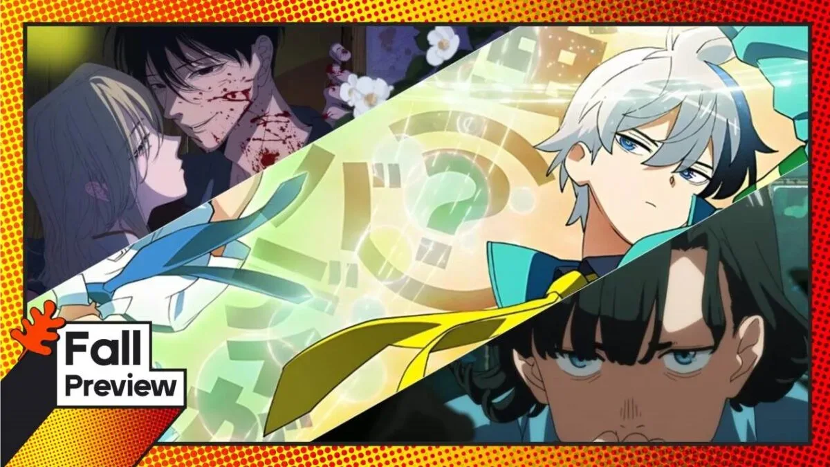 Key art representing the new fall 2026 anime lineup, including Suikoden and Fool Night