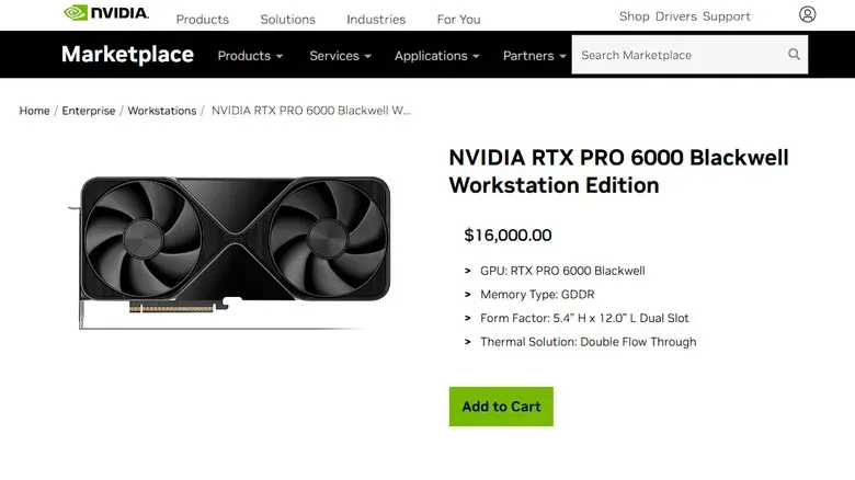 Professional workstation GPU installed in a high-end desktop PC
