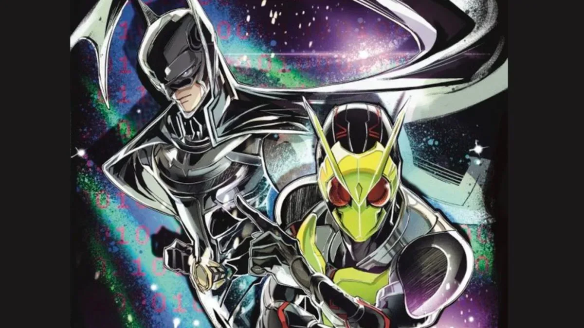Batman x Kamen Rider Zero-One cover art by Tokitokoro