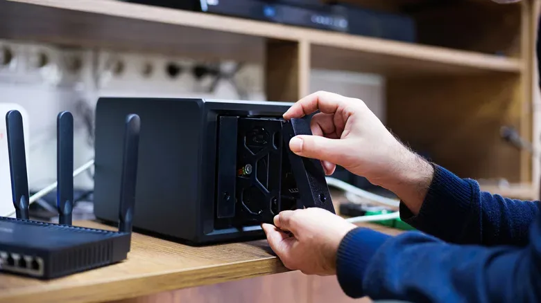 Gaming PC using a home network with router-attached storage