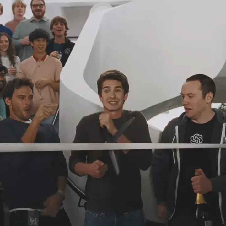 Andrew Garfield as Sam Altman in the Artificial teaser