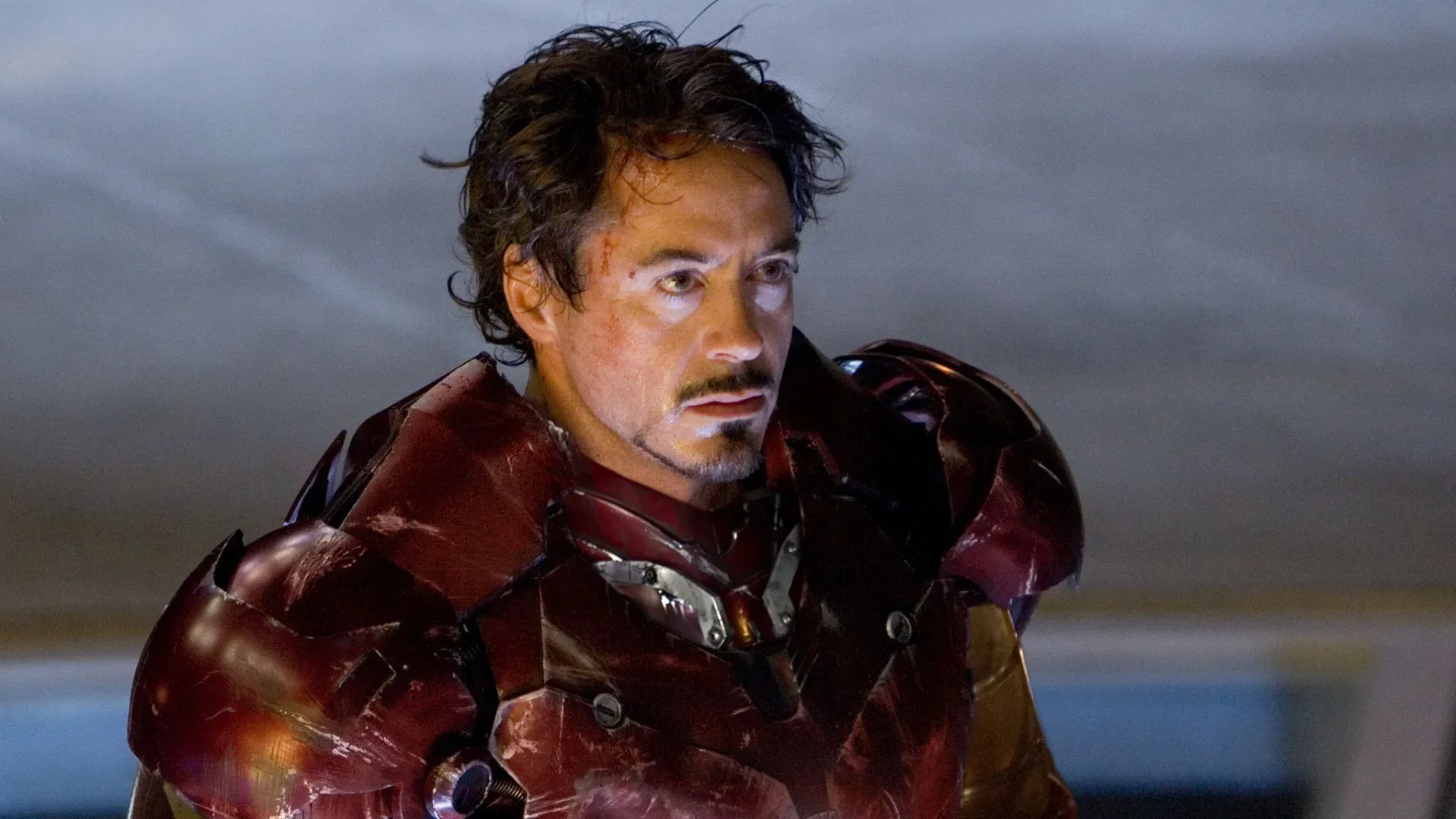 Robert Downey Jr. during a Tony Stark screen test for Iron Man