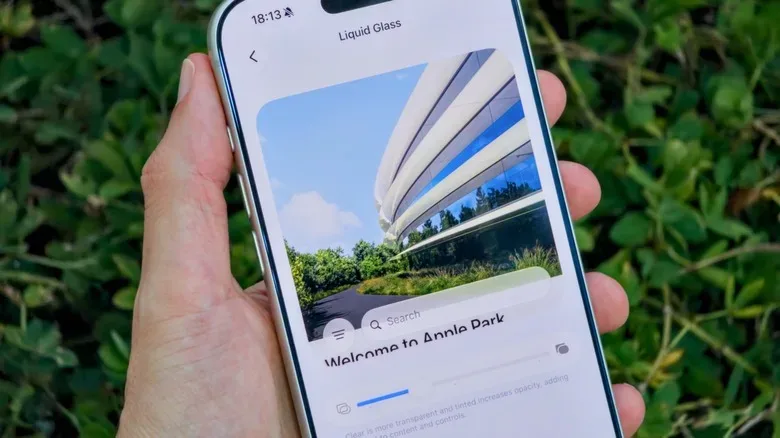 iPhone Accessibility menu with Reduce Transparency option enabled