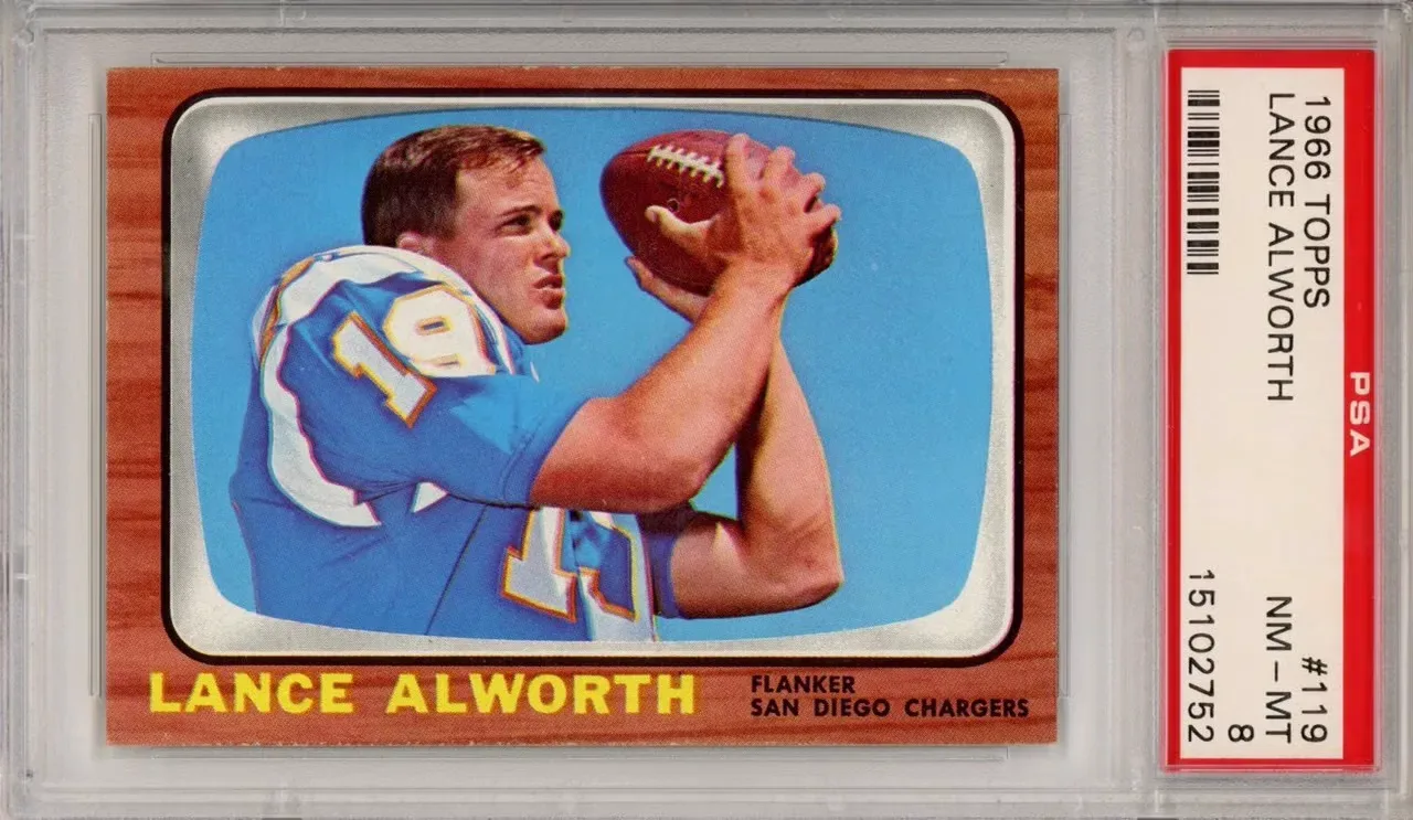 1966 Topps Lance Alworth card.