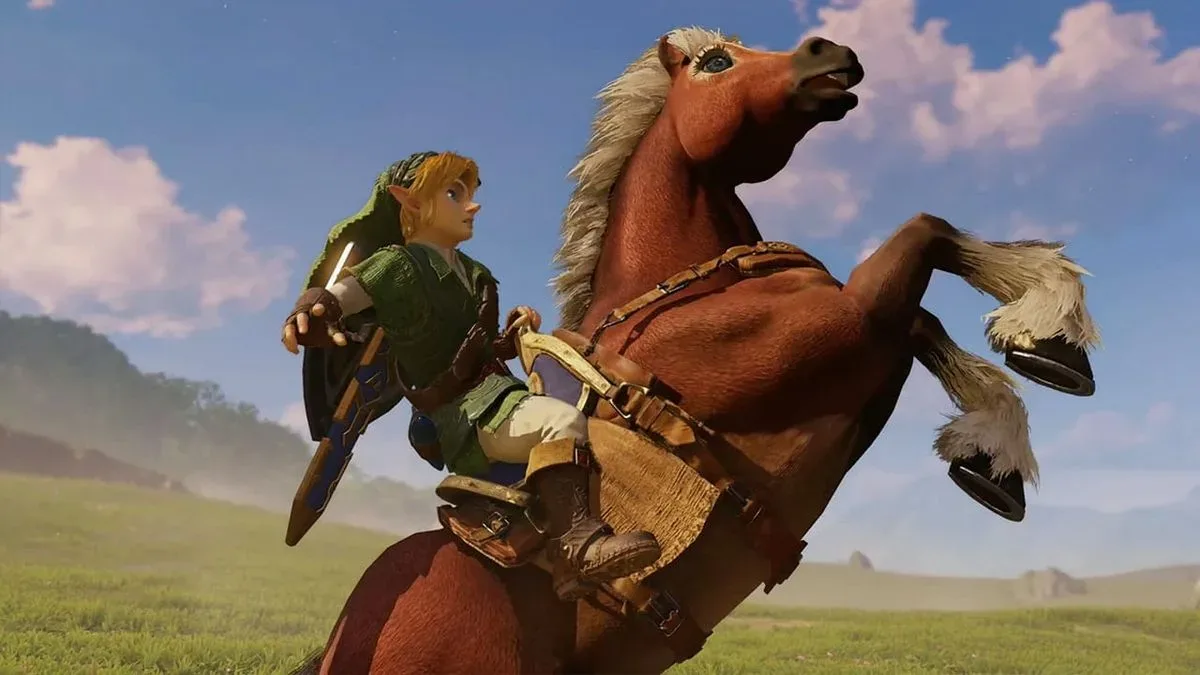 Link standing in the rebuilt Kokiri Forest in The Legend of Zelda: Ocarina of Time Remake