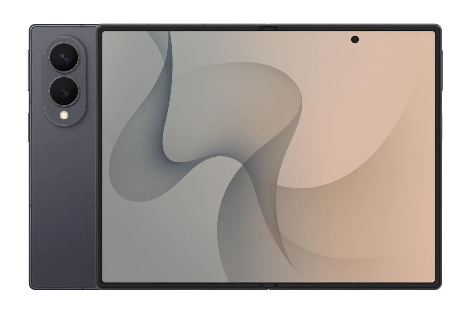 Samsung Galaxy Z Fold8 shown folded as a phone and opened in tablet-style form
