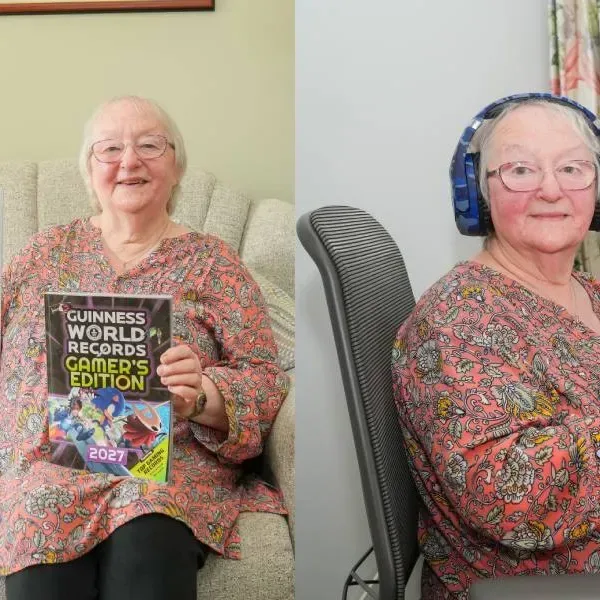 Cath Bowie, known online as Grumpygran1948, recognized as the world’s oldest female Fortnite streamer