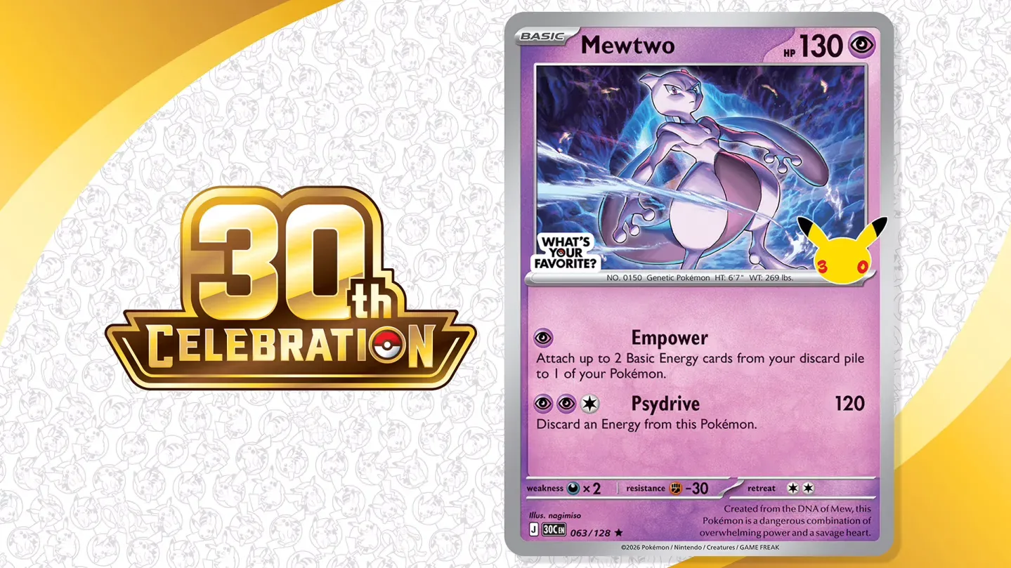 Pokémon TCG 30th Celebration Mewtwo promotional card offer