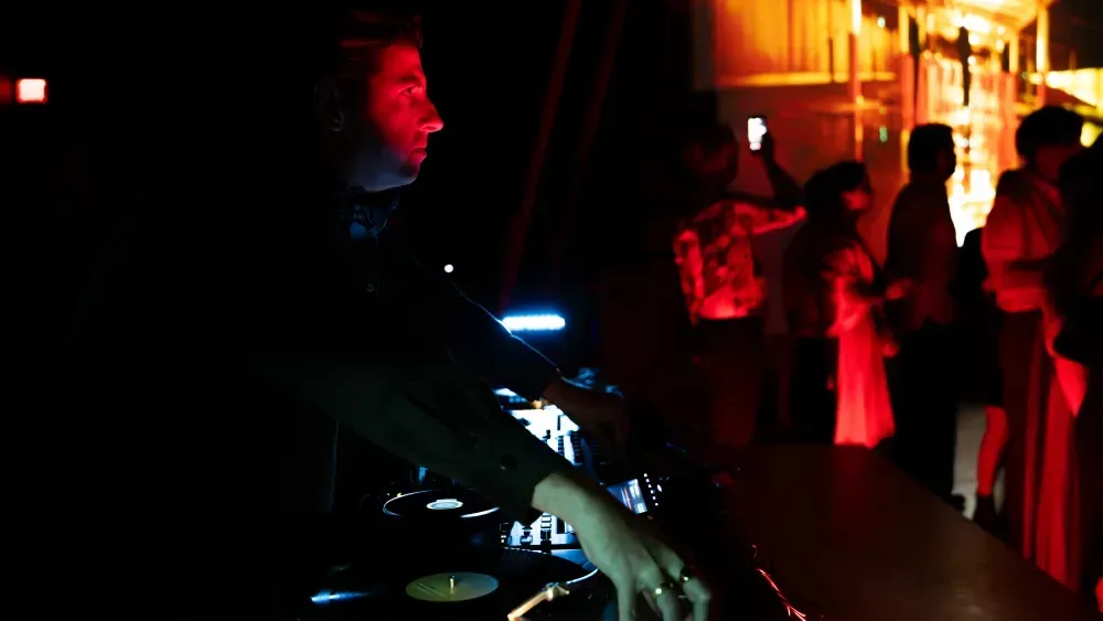 Doug Aitken and Jamie xx at the Lightscape gala presentation