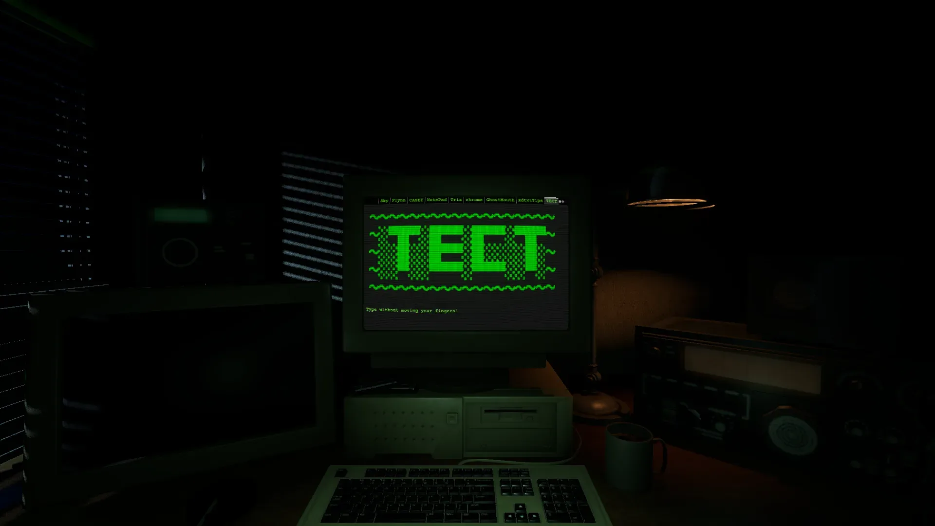 Radiotext terminal interface showing a forgotten radio communication network