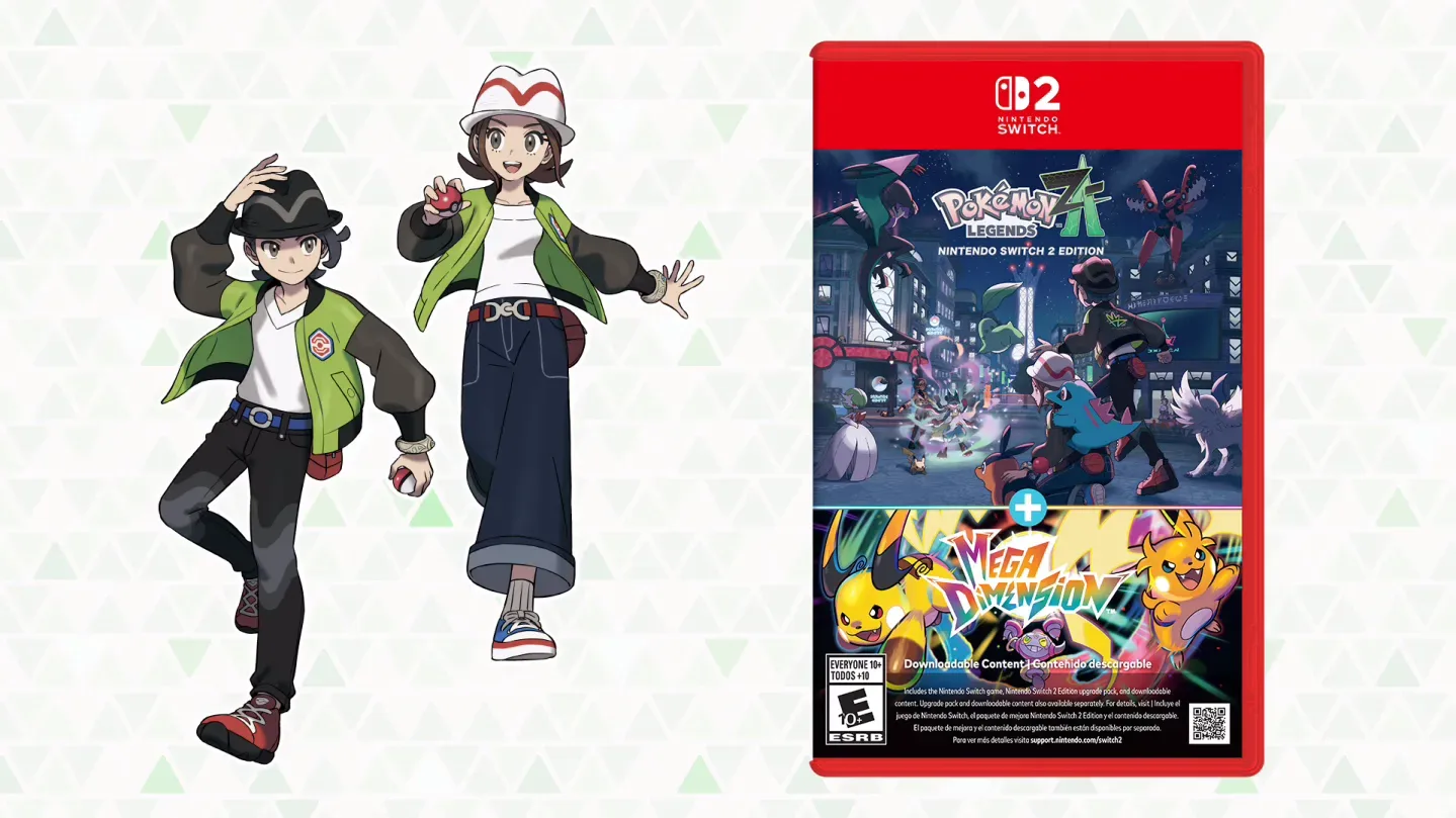 Pokémon Legends: Z-A – Nintendo Switch 2 Edition + Mega Dimension bundle game card packaging