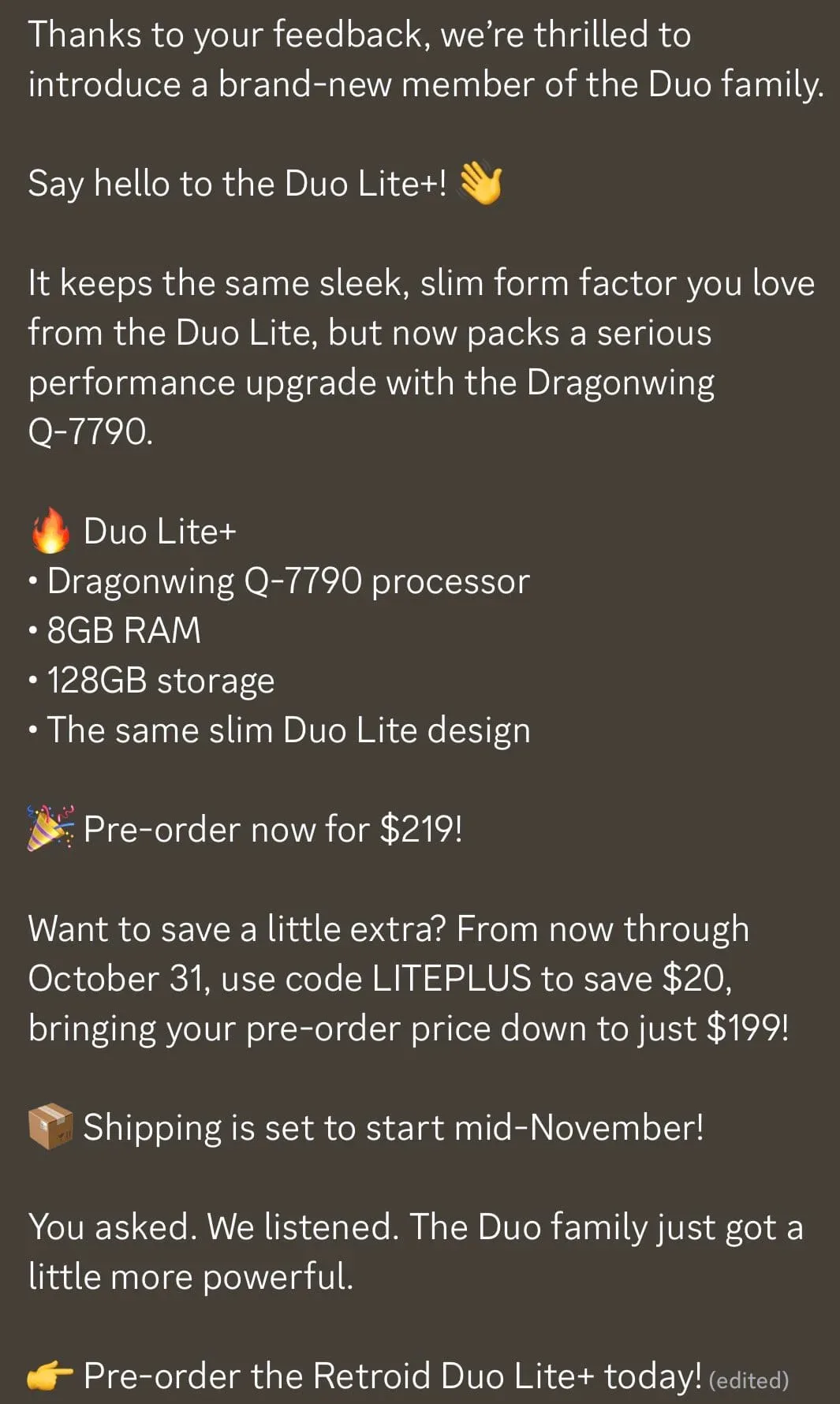 Retroid’s Duo Lite+ Adds 8GB RAM, but Its Timing Raises Familiar Buyer-Trust Questions