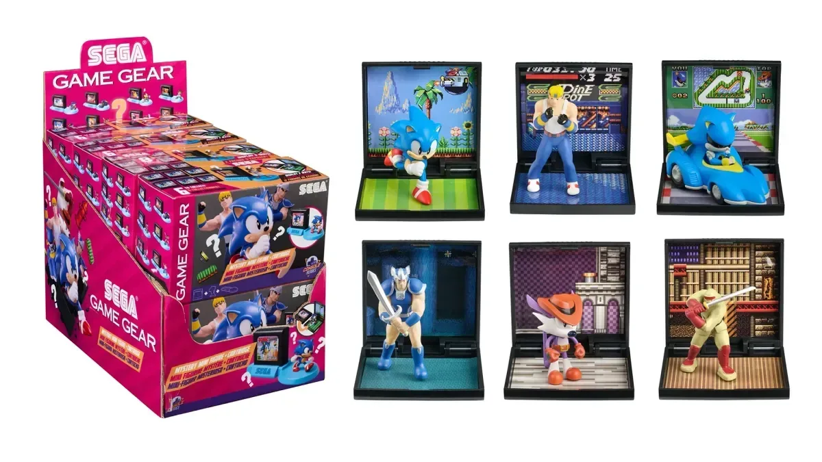 Console Heroes SEGA Game Gear blind-box diorama with miniature cartridge and character statue