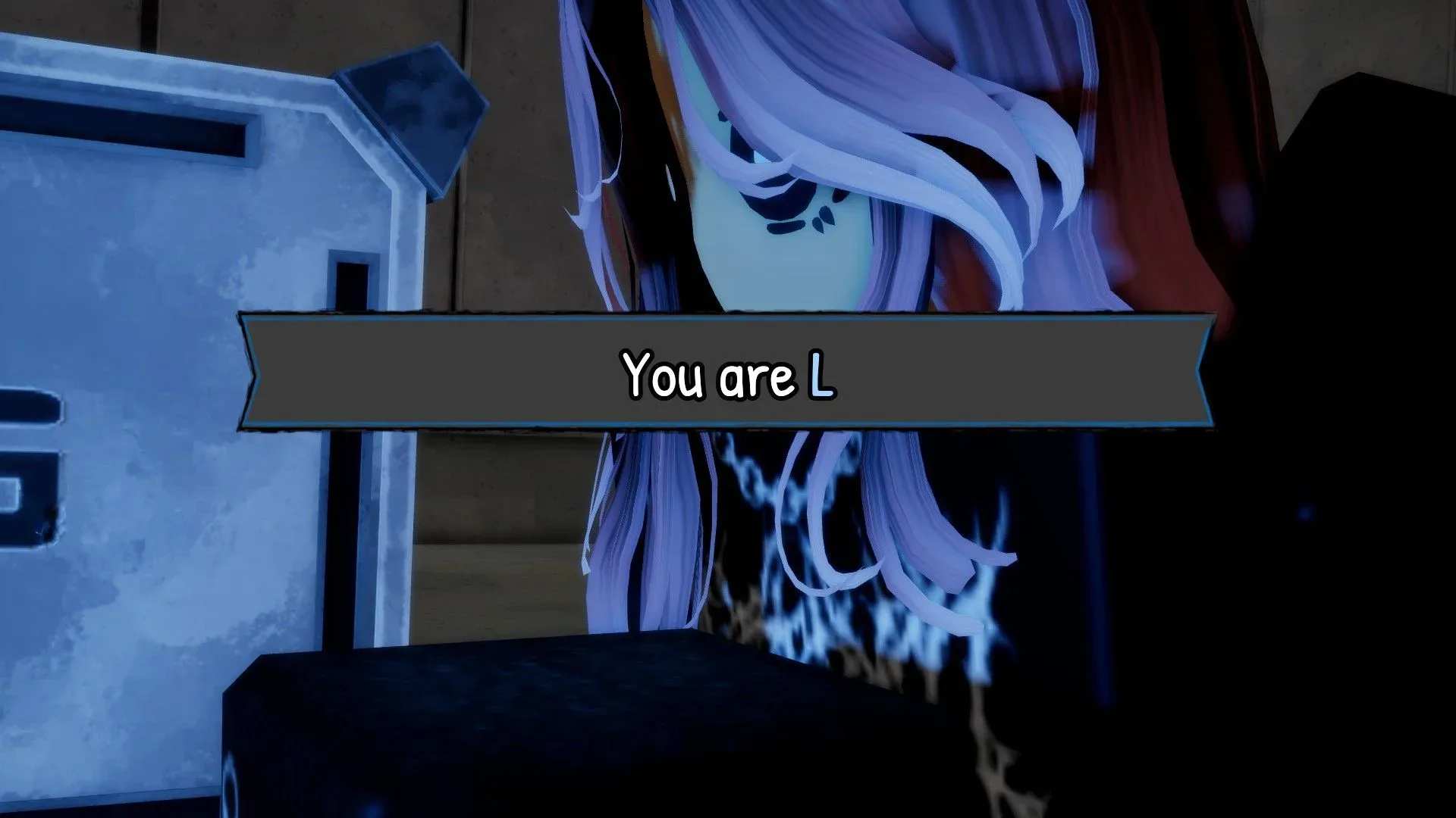 A player is allocated the role of L in Bloxnote on Roblox