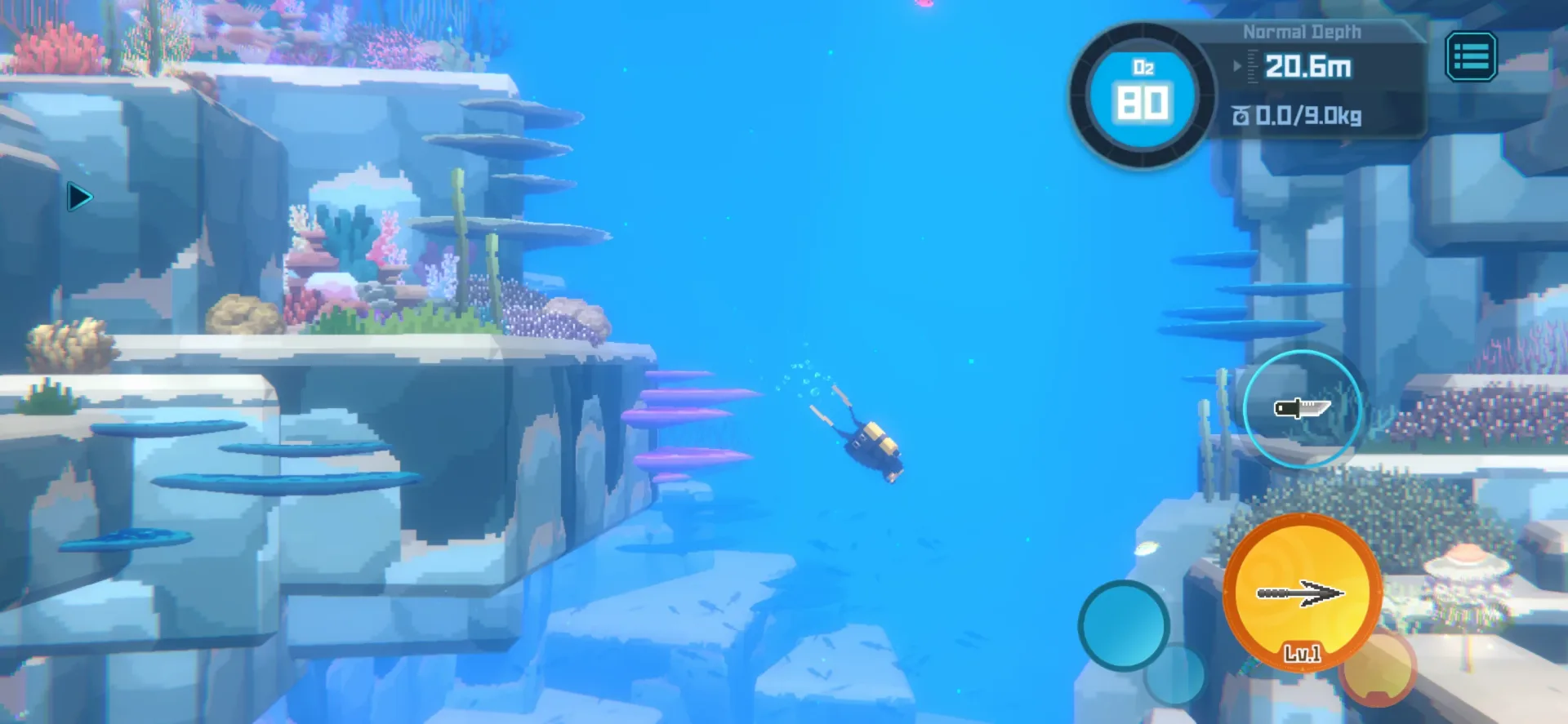 DAVE THE DIVER Sea People’s Village mobile fast-travel interface