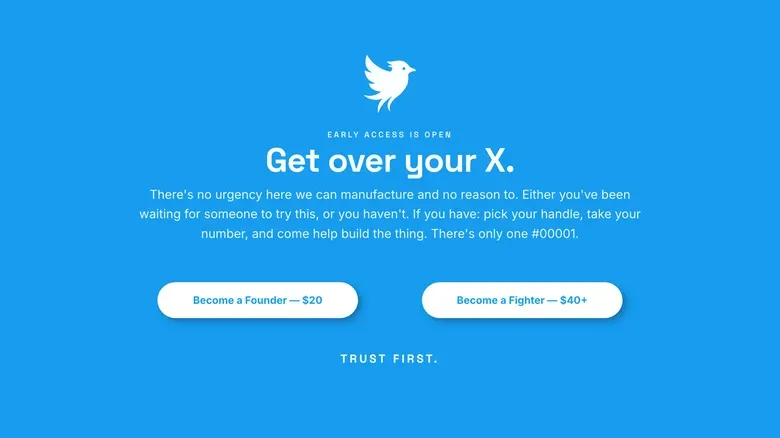 A bird logo beside the Tweet.app name following the Twitter.now rebrand