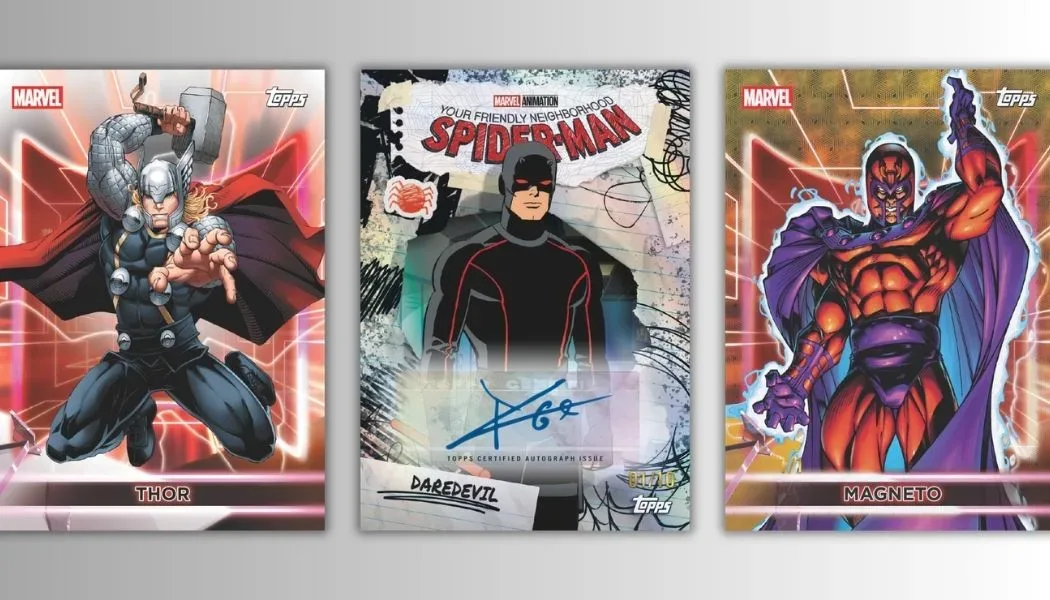2026 Topps Neon Marvel trading cards with bright neon character artwork