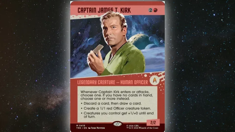 Brandon Sanderson Thinks Magic: The Gathering’s New Captain Kirk Card Is a “Perfect Kirk”