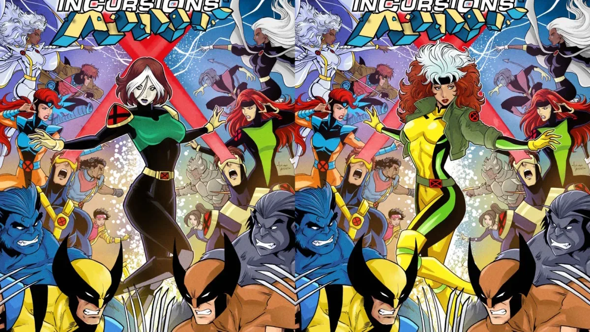 X-Men ’92 and X-Men: Evolution heroes facing each other during a multiverse incursion