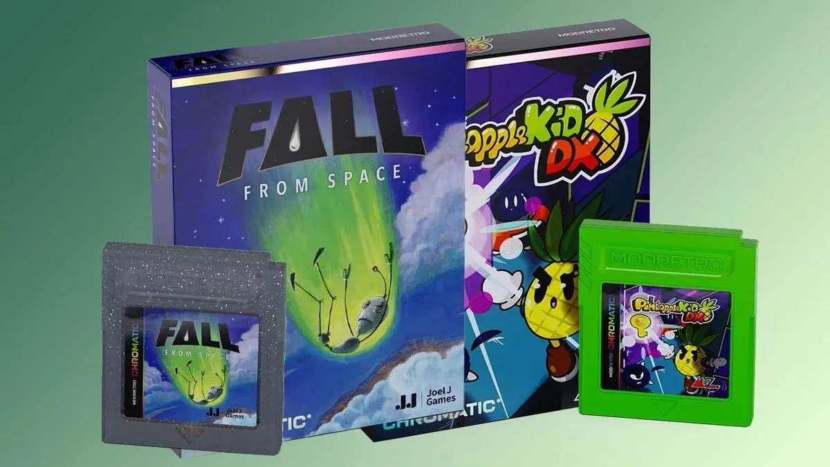Fall From Space physical cartridge package for ModRetro Chromatic