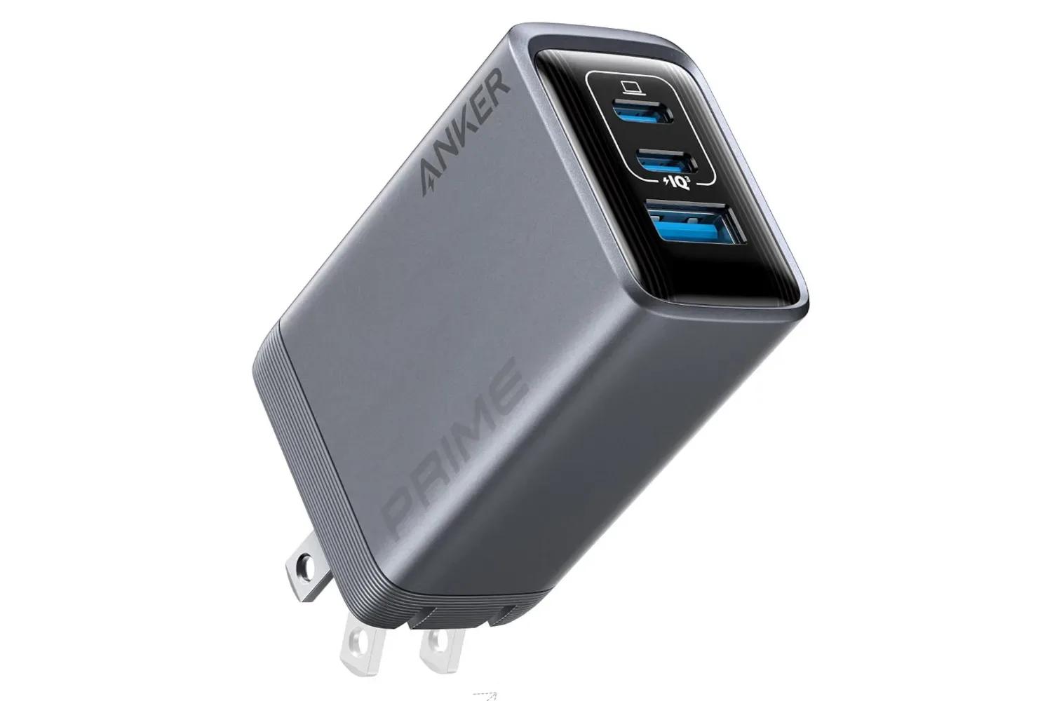 Anker Prime 100W three-port wall charger with foldable prongs