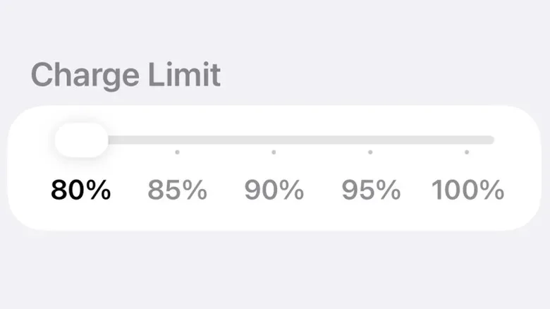 Available in Battery Health settings on iPhone, you can set battery charge limits with this tool.