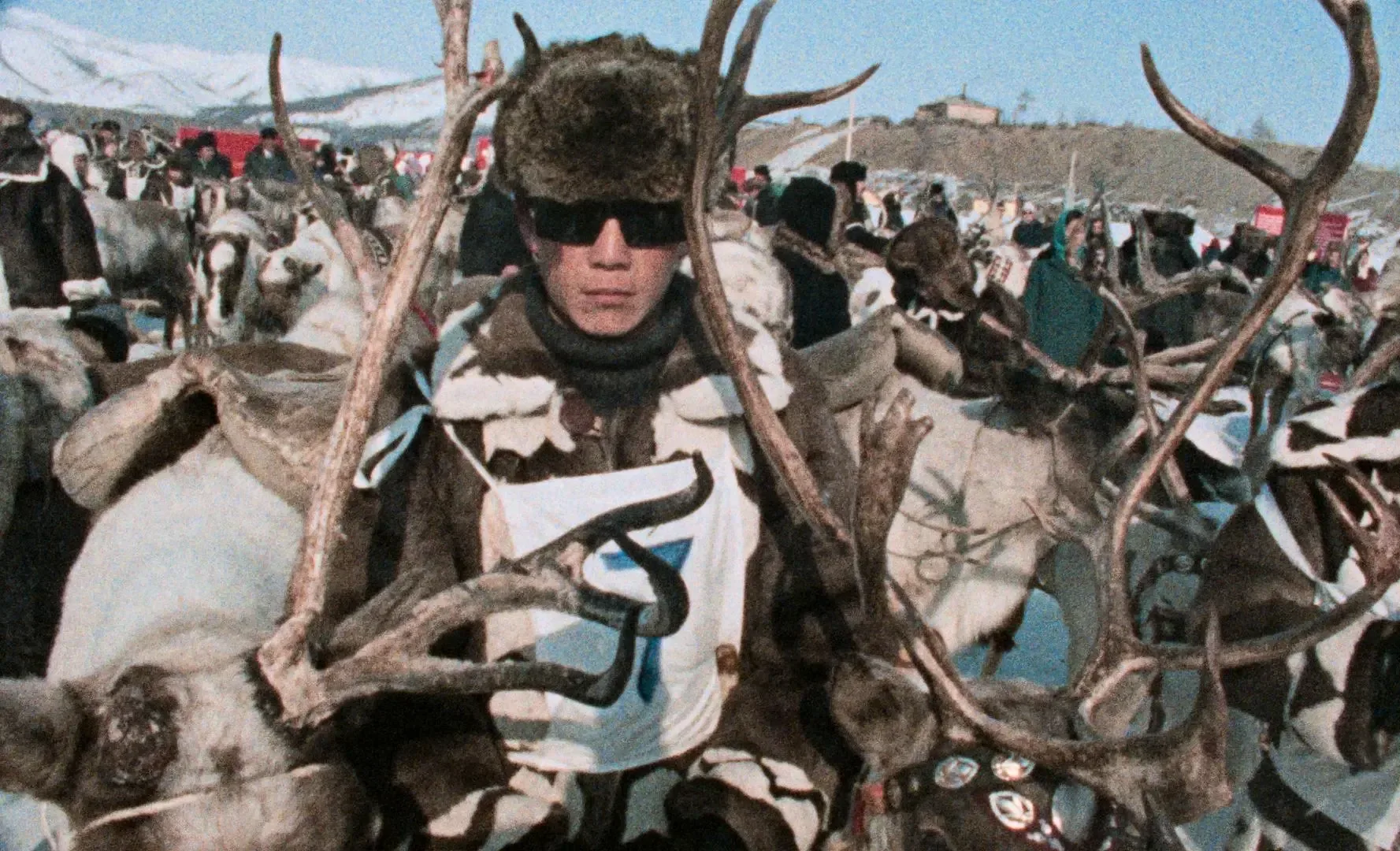 Restored 16mm archival footage of a Soviet-era public parade in Red Square