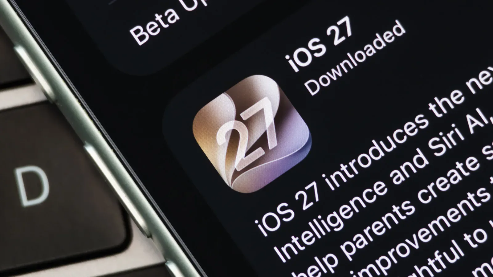 An iPhone Settings screen showing the Siri AI beta waitlist option