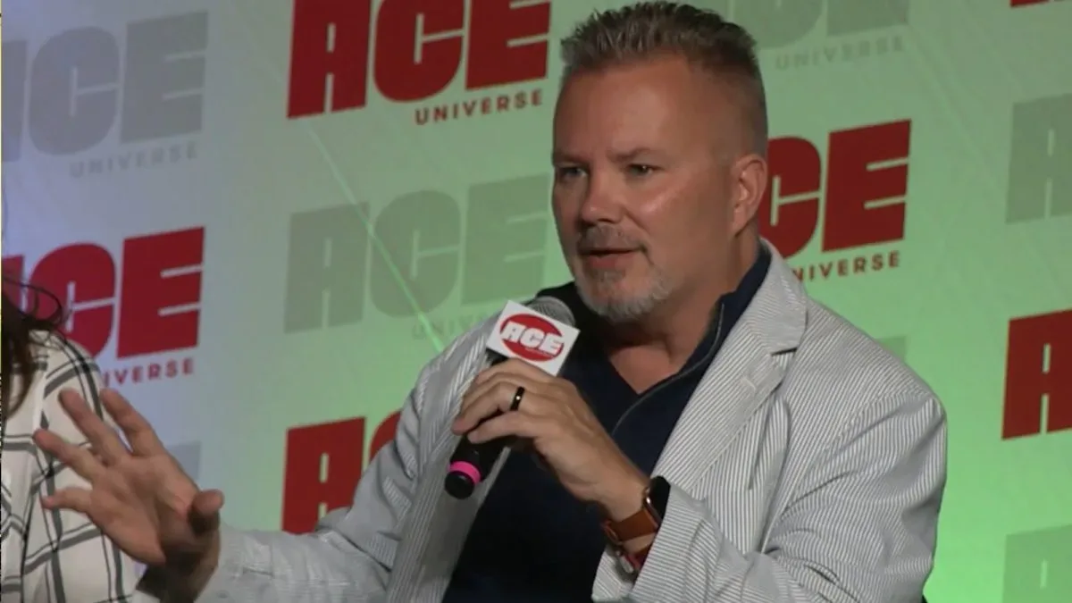 Comic creator and educator Andy Fish at ACE Universe