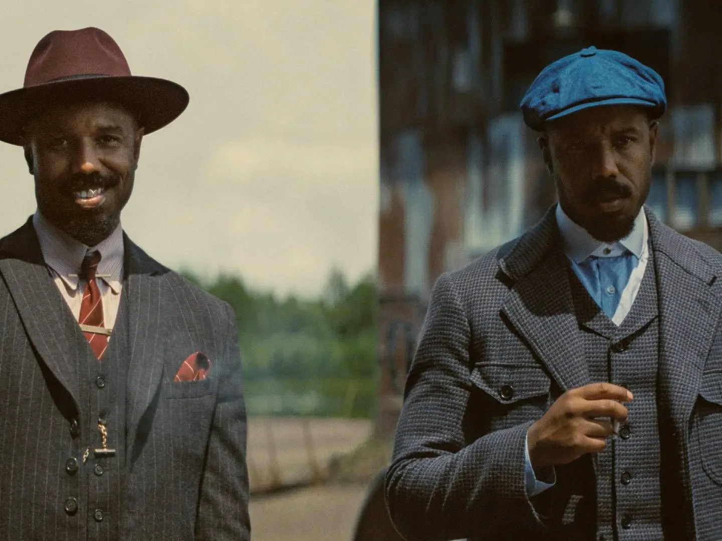 Michael B. Jordan in his dual roles as Smoke and Stack in Sinners