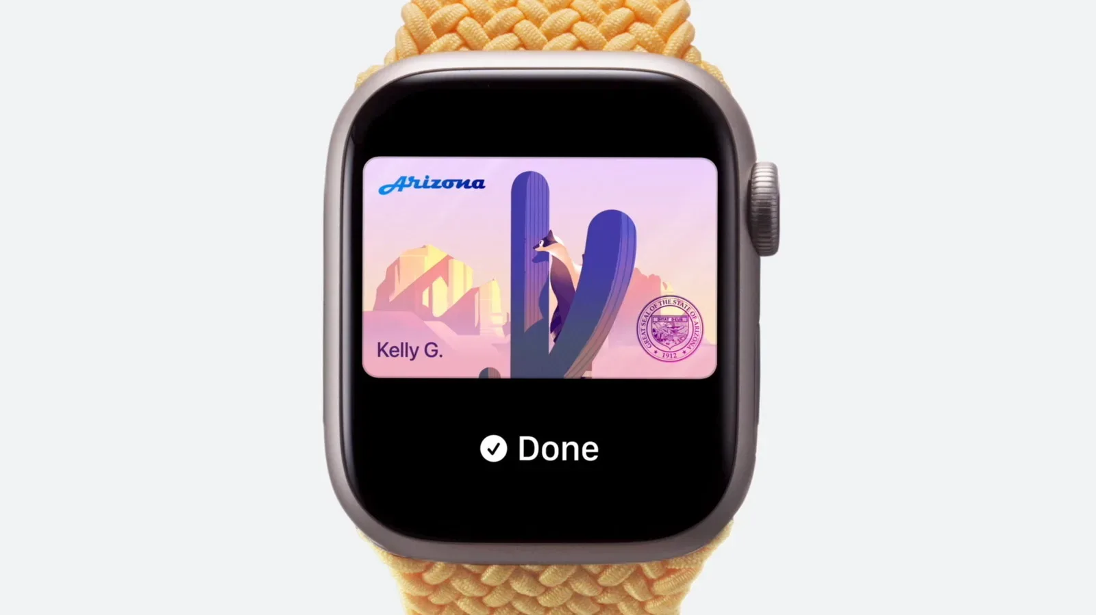An iPhone displaying the Apple Wallet option for a digital driver’s license
