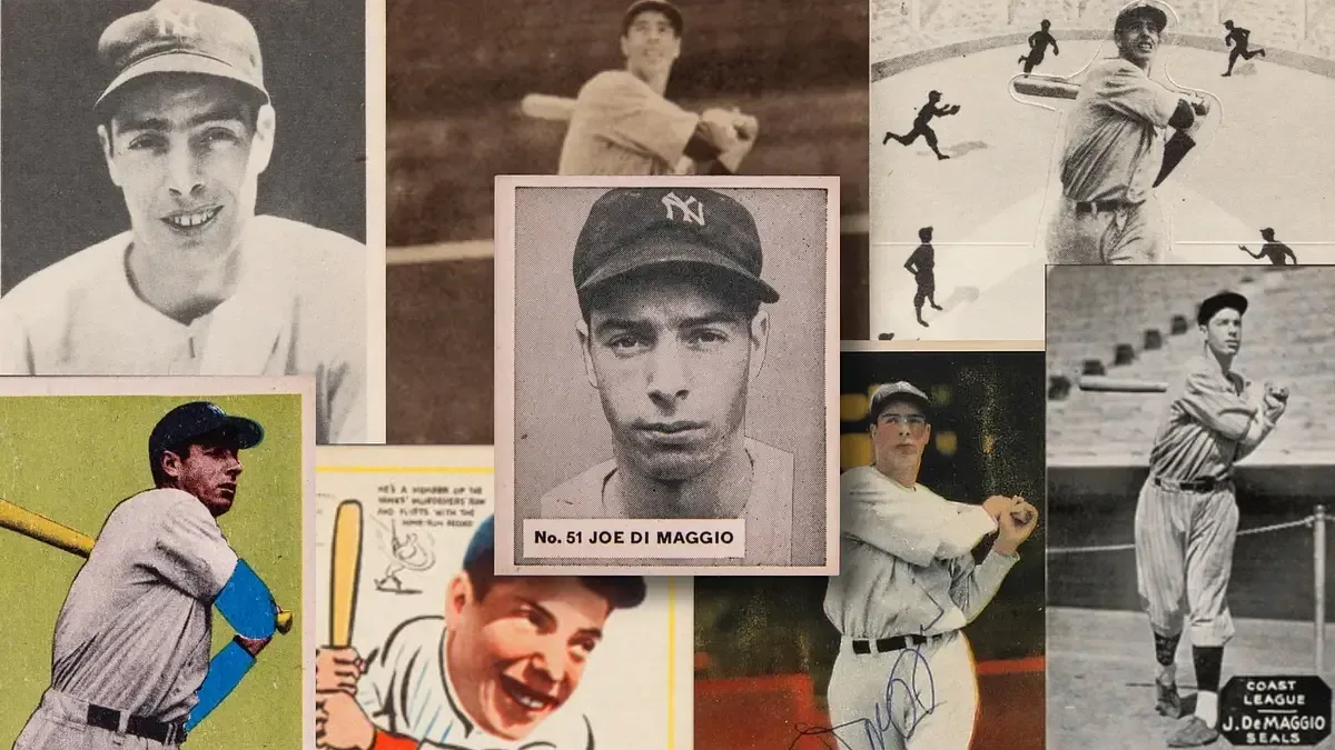 1936 World Wide Gum Joe DiMaggio baseball card