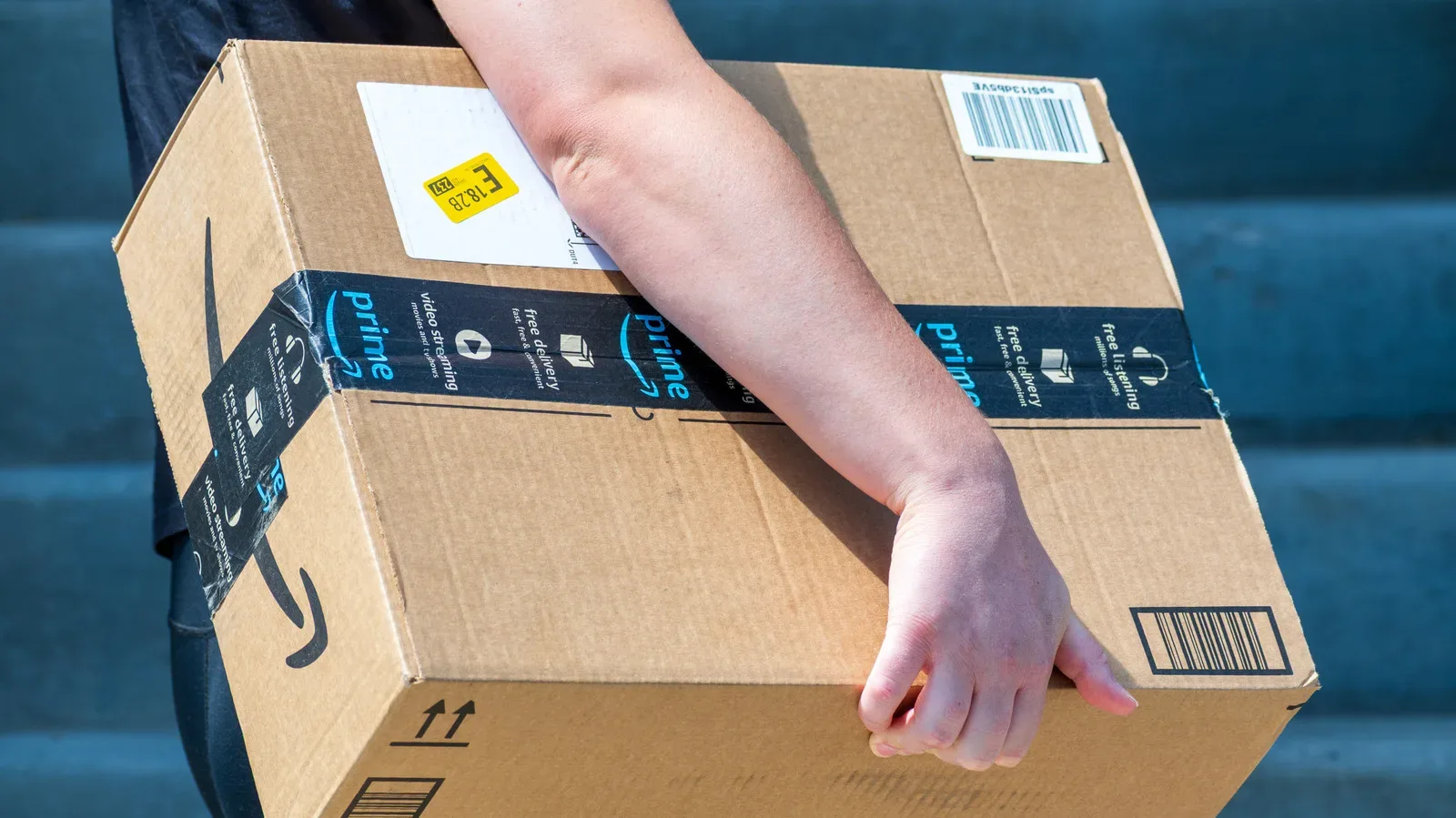 Amazon Prime Big Deal Days sale page with rotating technology deal listings