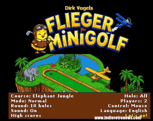 Flieger Minigolf isometric floating-island miniature golf course on Commodore Amiga