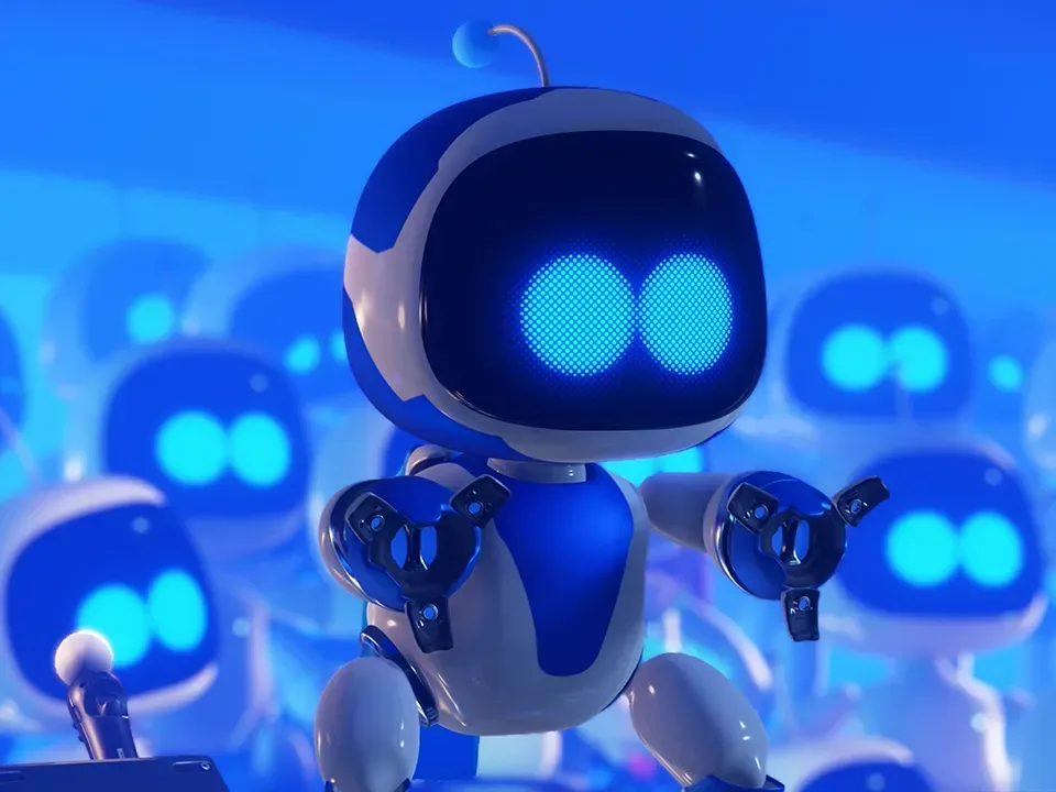 LEGO Astro Bot model reportedly paired with the LEGO PlayStation set