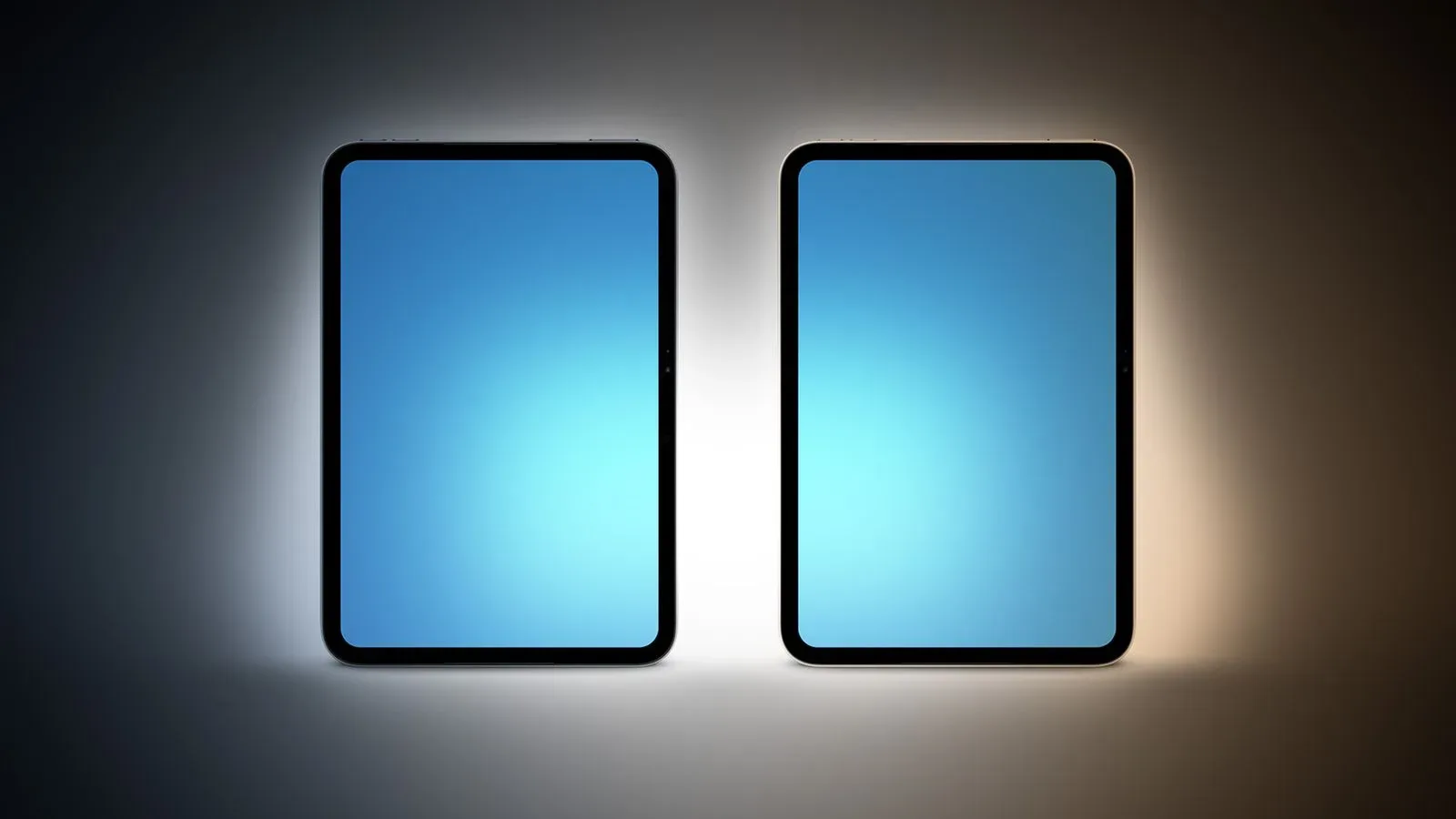 Purported front view of Apple’s next iPad mini showing a landscape front-facing camera
