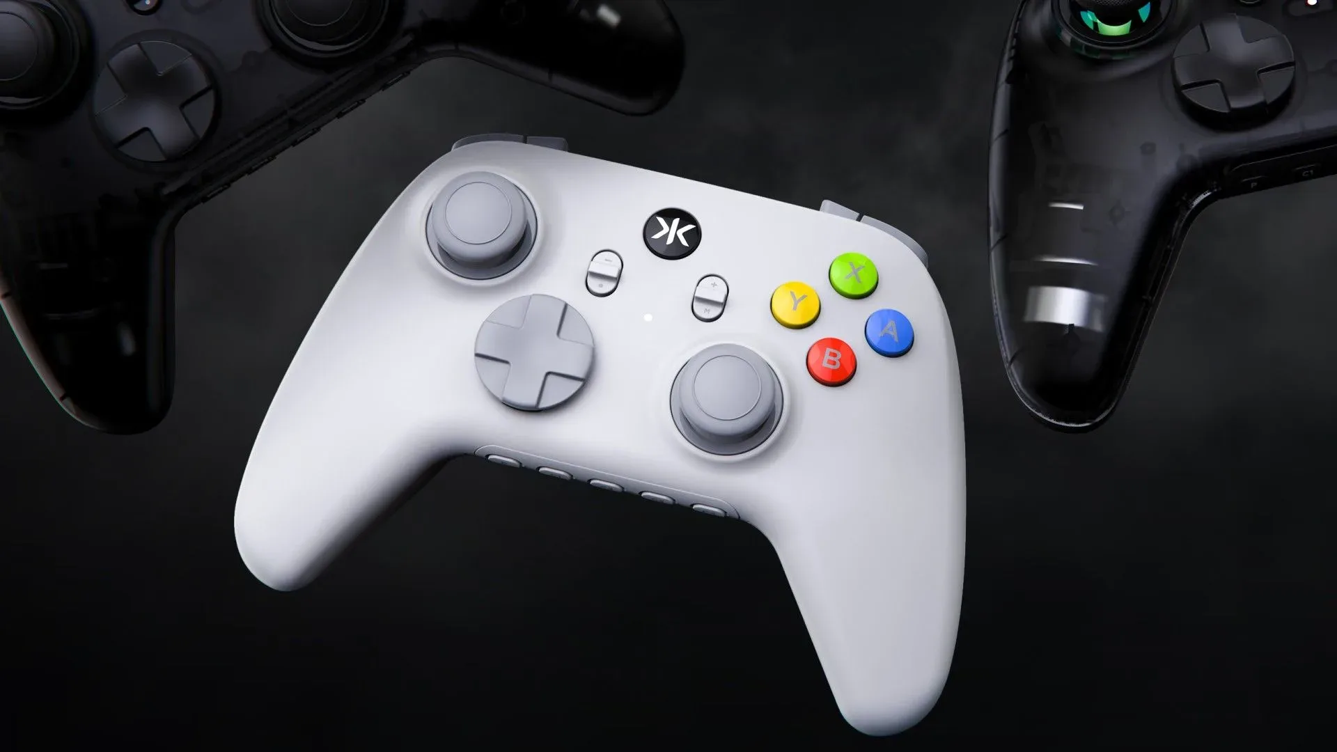 CRKD ULT PRO controller in Pal Grey with BAYX face buttons