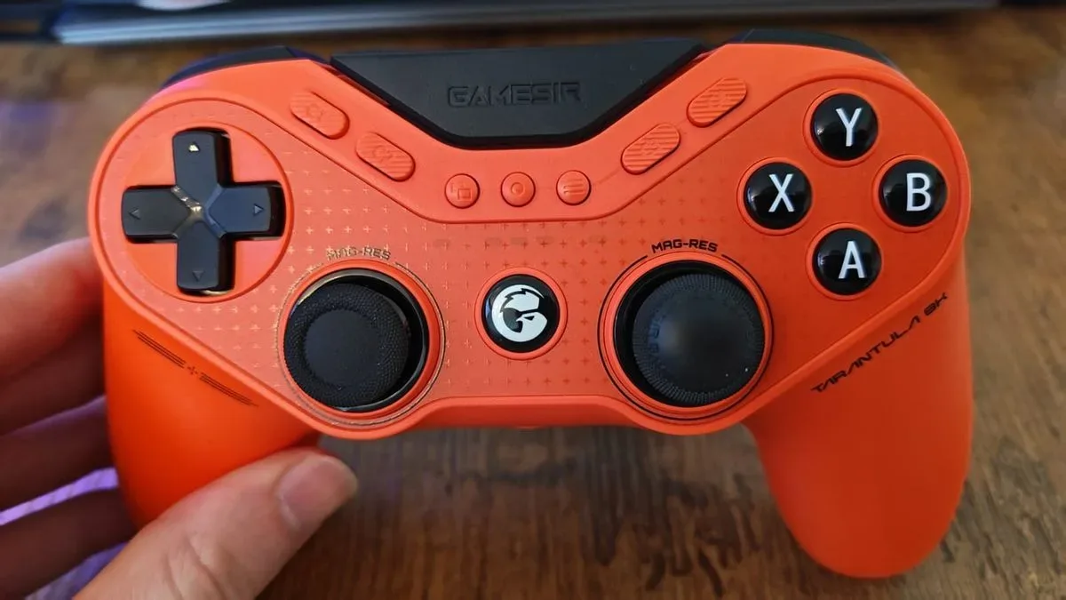 GameSir Tarantula 8K wired PC controller in blood orange
