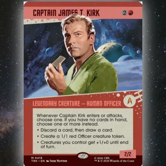 Magic: The Gathering Star Trek Captain James T. Kirk card artwork
