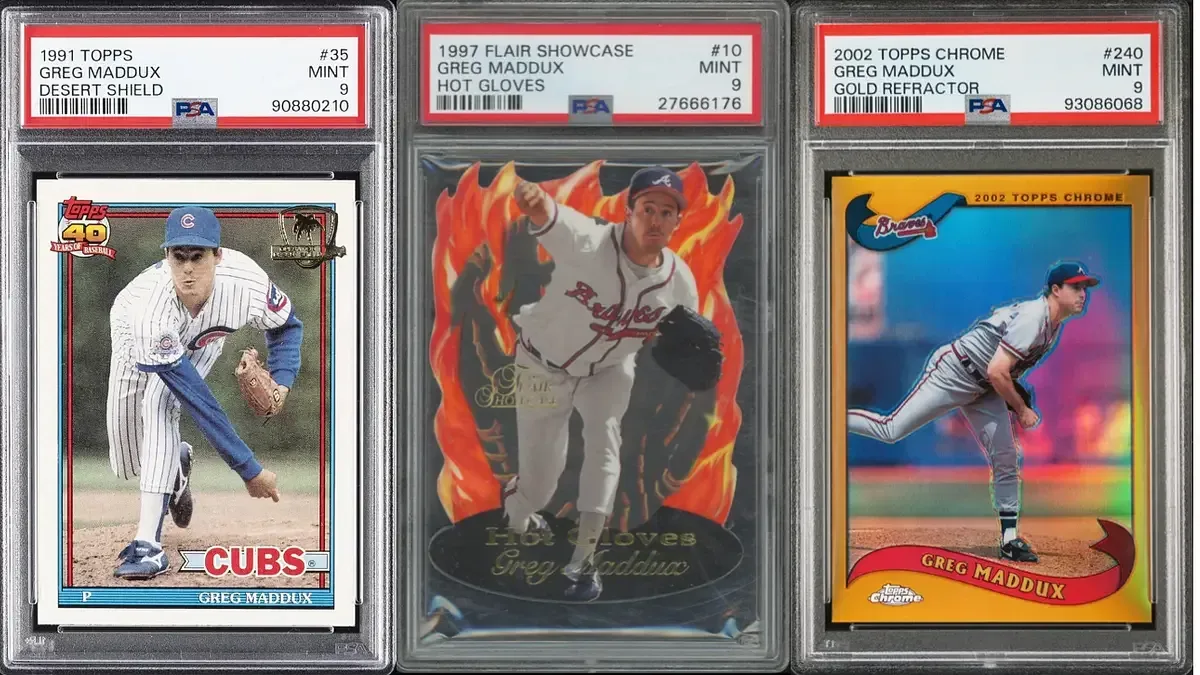 Greg Maddux 1993 Finest Refractor PSA 9 baseball card